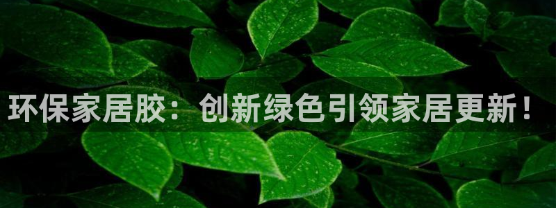 杏耀平台怎么注册：环保家居胶：创新绿色引领家居更新！