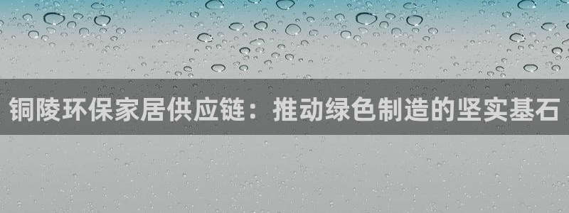 杏耀平台手机登录：铜陵环保家居供应链：推动绿色制造的坚实基石
