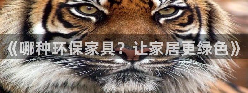 杏耀平台注册流程：《哪种环保家具？让家居更绿色》