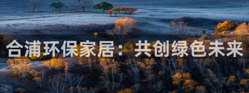 杏耀登陆网站：合浦环保家居：共创绿色未来