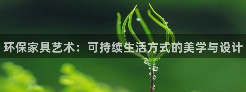 杏耀代理注册中心：环保家具艺术：可持续生活方式的美学与设计